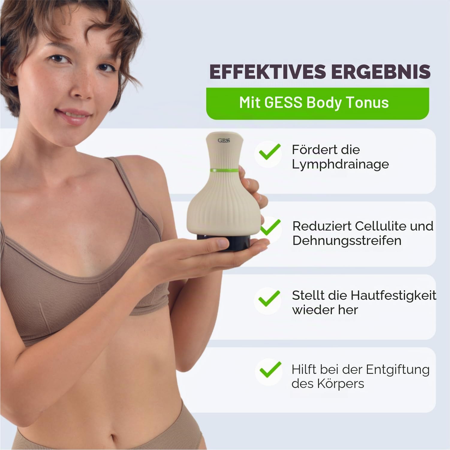 GESS Body Tonus Schröpfgerät elektrisch Vakuum Massagegerät 9 Stufen