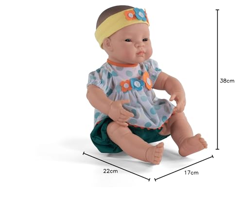 Miniland 31006 Babypuppe asiatisches Mädchen 40 cm
