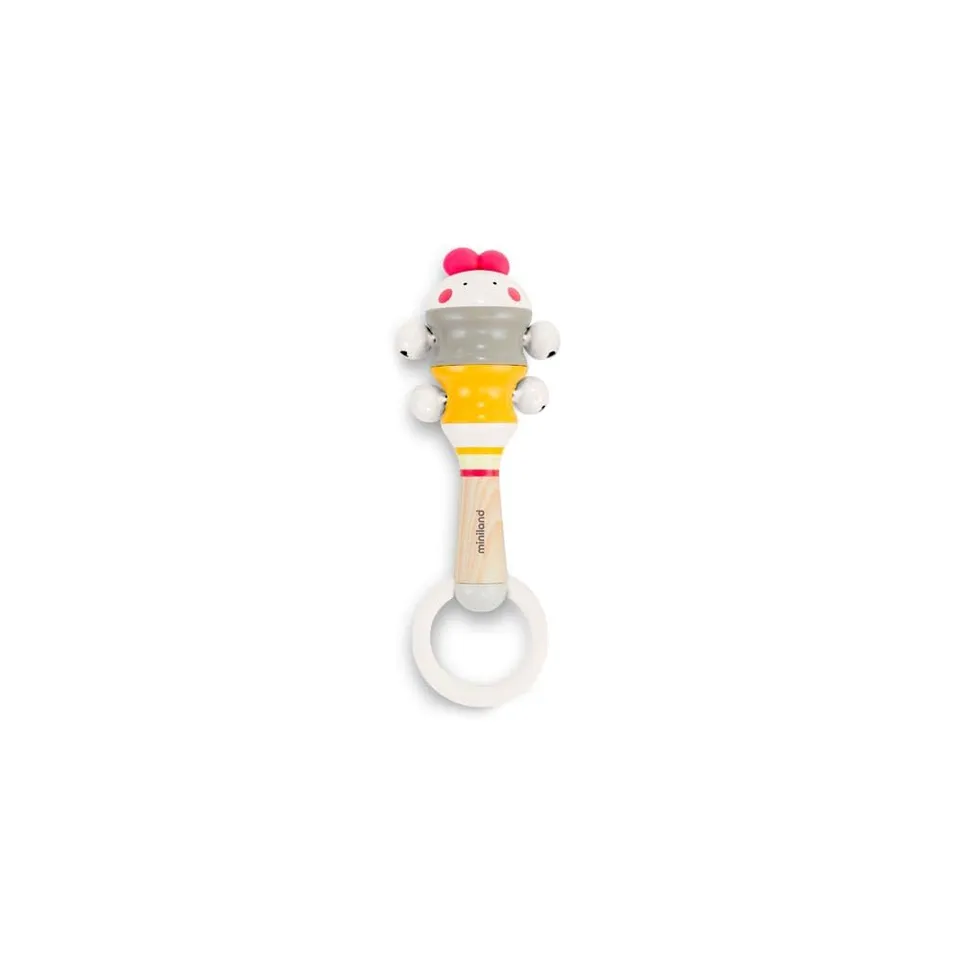 Miniland Infant Chick Bell Rassel Küken Silikon ab 0 Monate