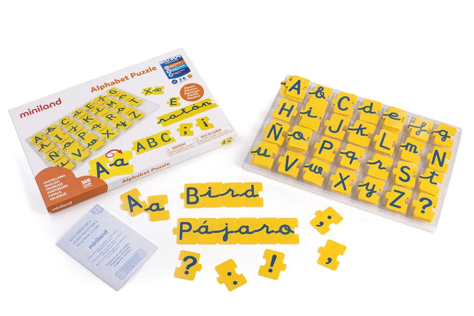 Miniland ABC-Puzzle Gross- Kleinbuchstaben 168 Teile lernen