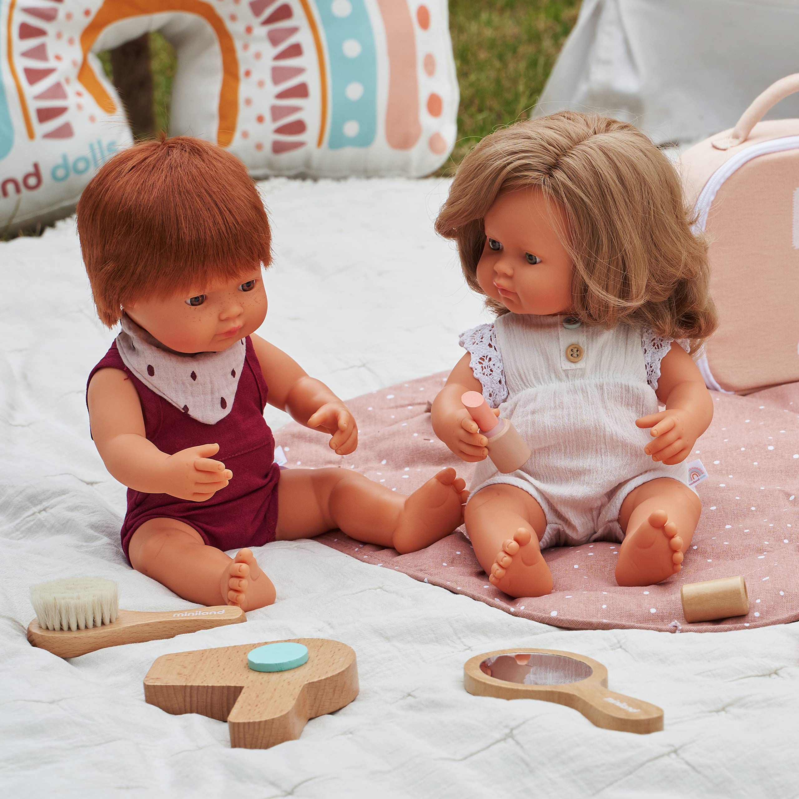 Miniland 31049 Babypuppe Junge 38 cm rothaarig