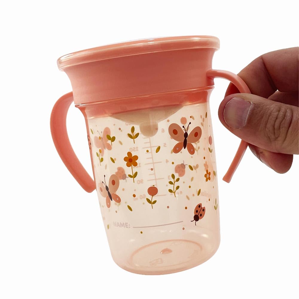 Miniland Sippy Cup 360 Butterfly Lernbecher 270 ml auslaufsicher