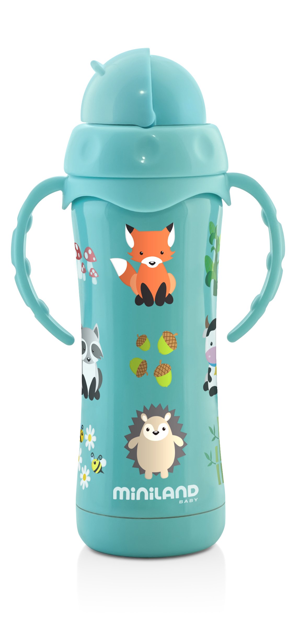 Miniland Nutrition Thermokid Aqua Trinkflasche Silber Edelstahl