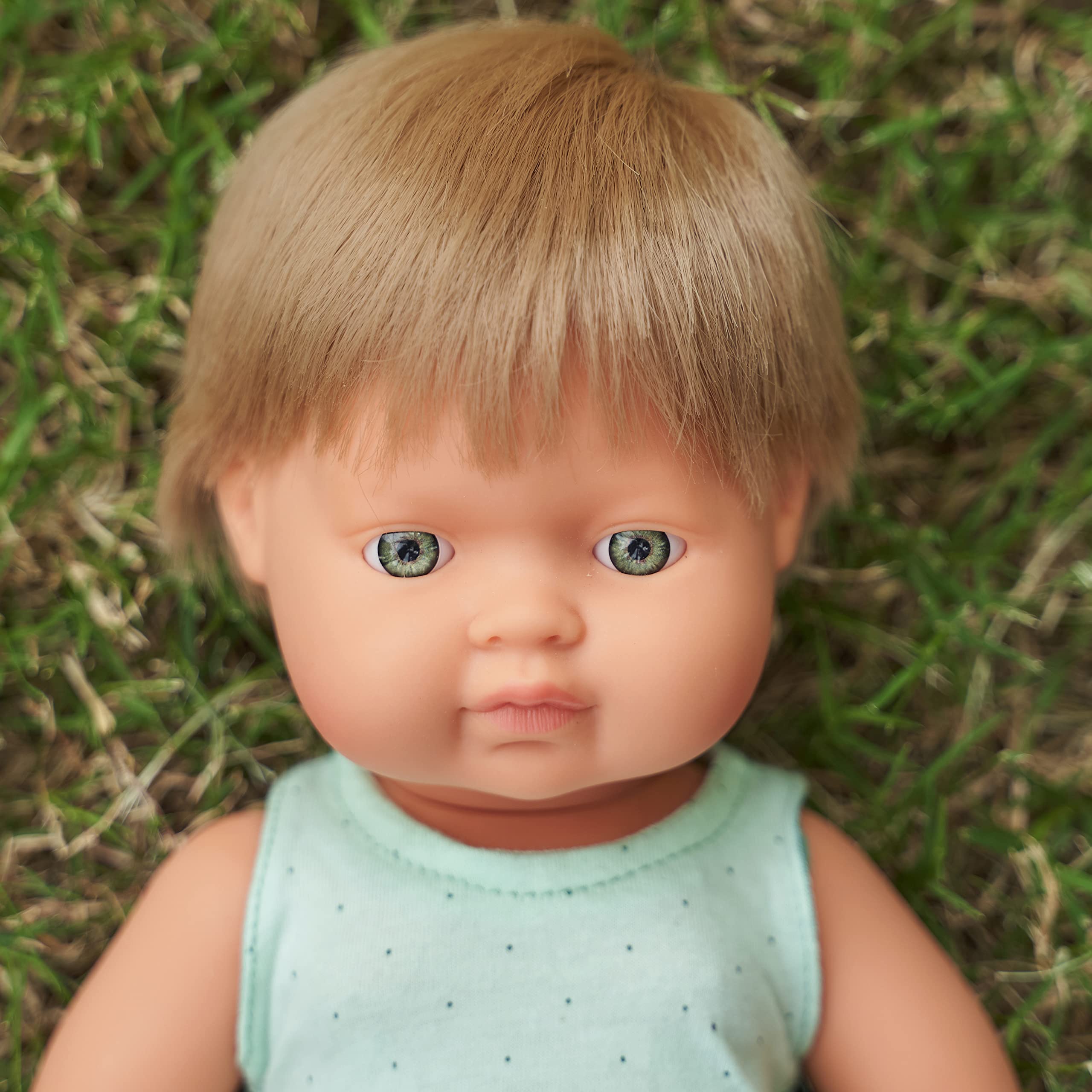 Miniland Dolls Babypuppe Junge 38 cm europäisch blond