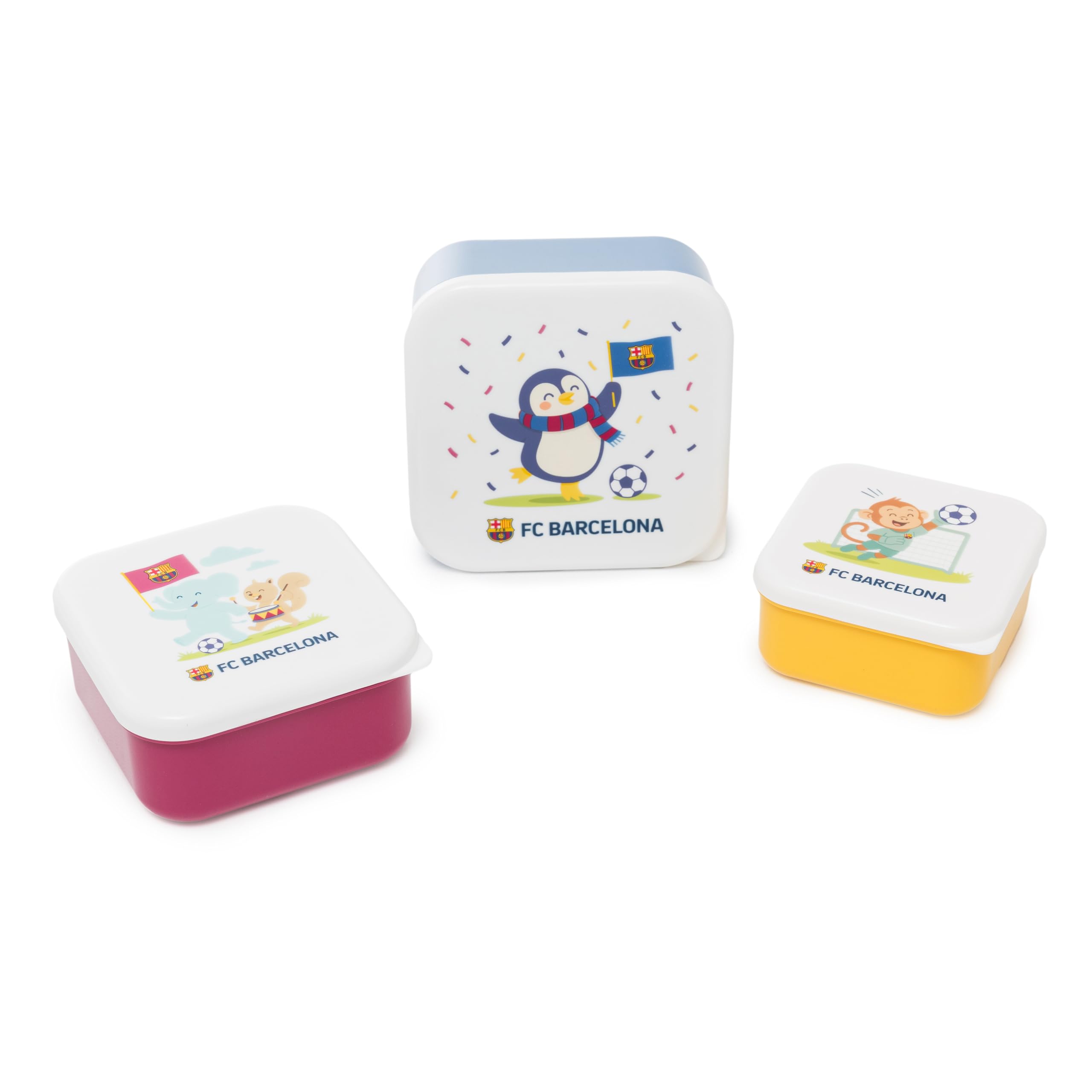 Miniland FC Barcelona Snackbox Set 3 Lunchboxen BPA-frei