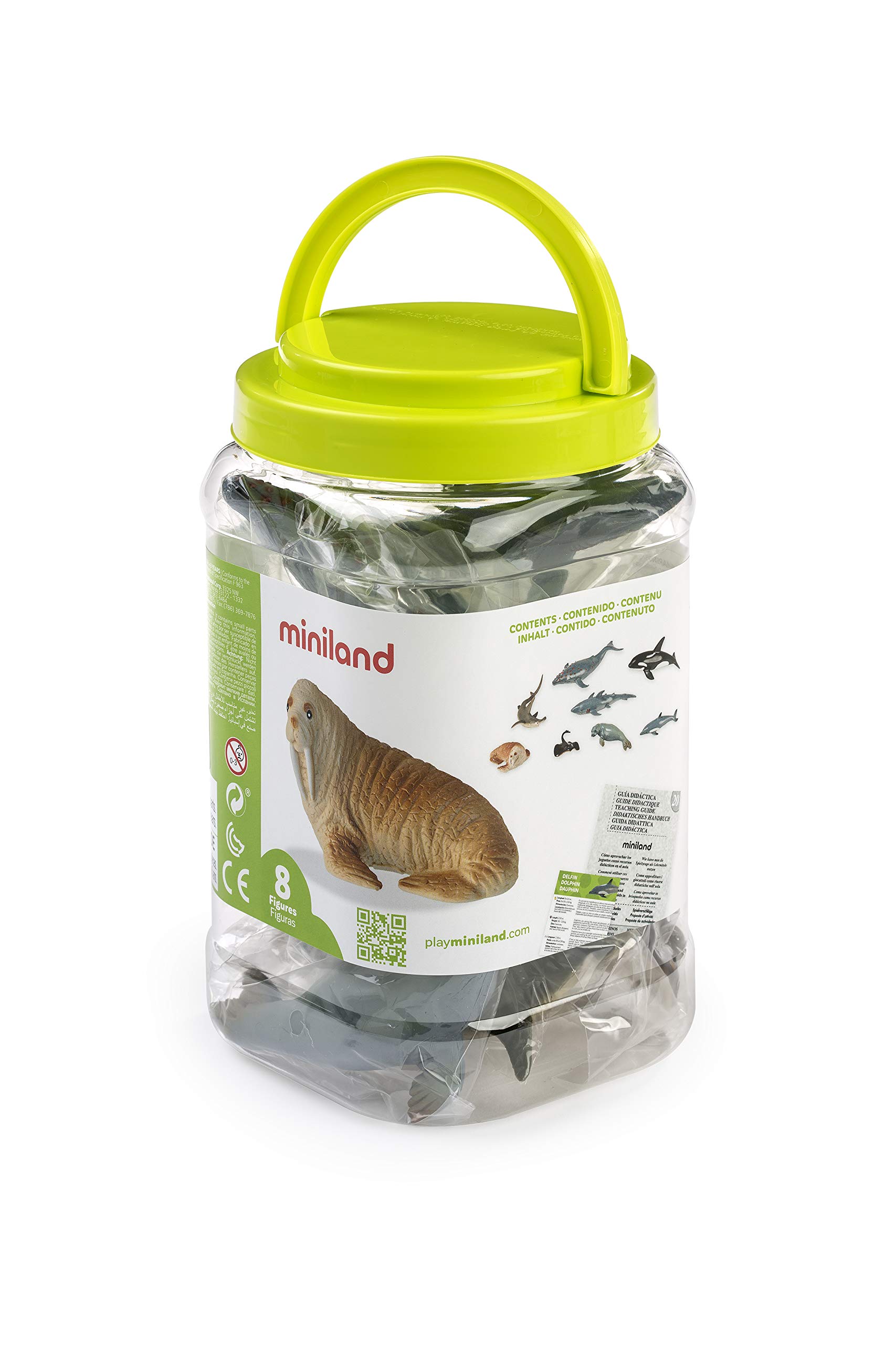 Miniland Animals figures Meerestiere 8 Figuren BPA-frei Dose
