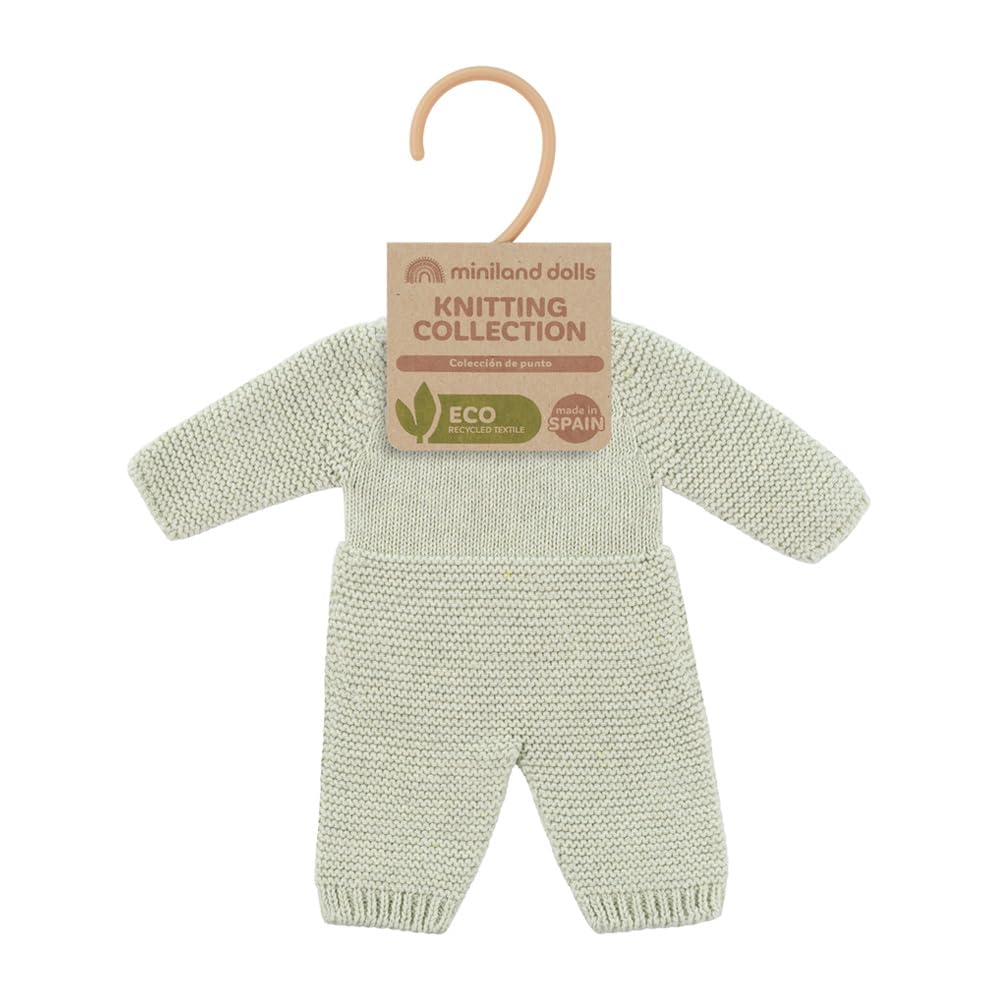 Miniland Puppenpyjama Strick grün 32 cm recycelt