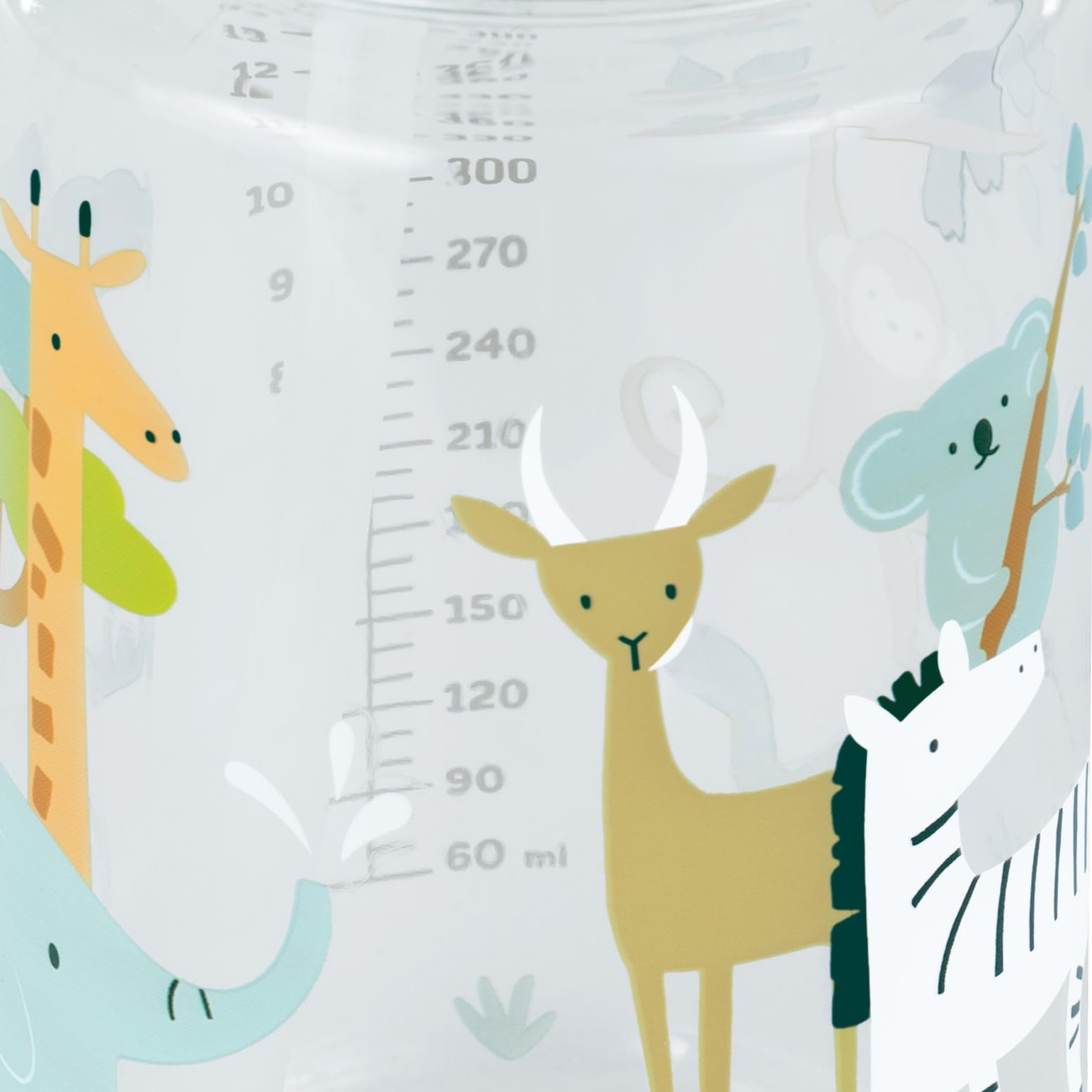 Miniland Jungle Tritan-Trinkflasche 450 ml mit Strohhalm