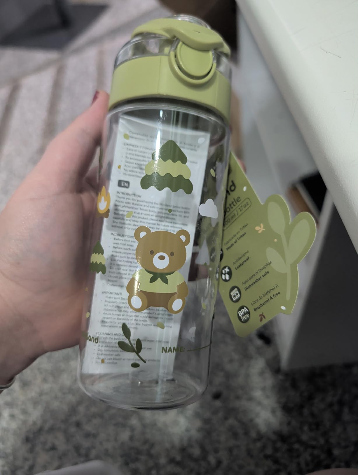 Miniland Junior Bottle Explorer Trinkflasche 500 ml Tritan BPA-frei