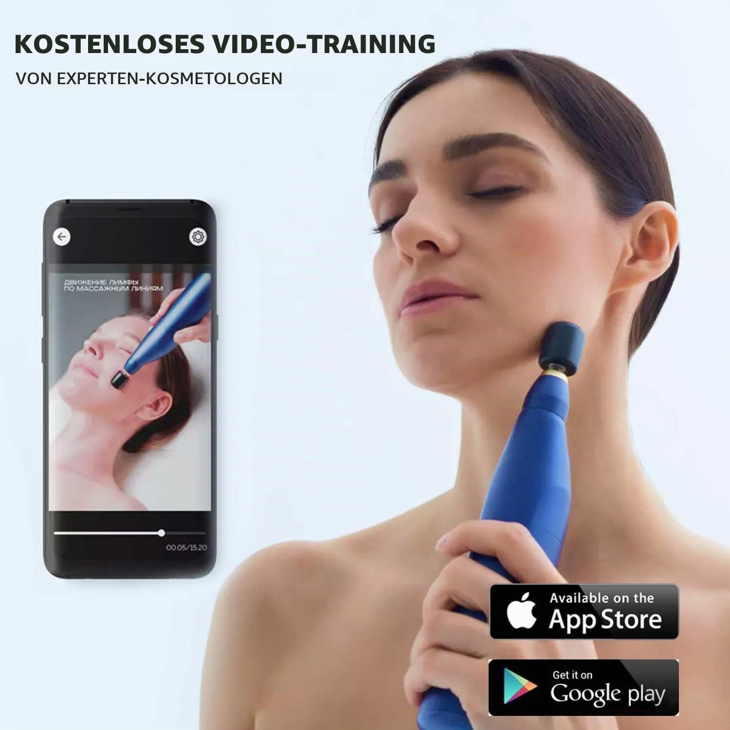 Gess FaceActive BMS Gesichtsmassagegerät Anti-Aging 3 Aufsätze