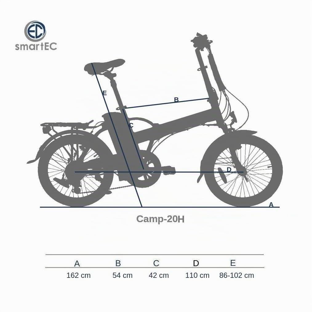 smartEC Camp Camp-20H E-Klapprad 20 Zoll 250W 100 km