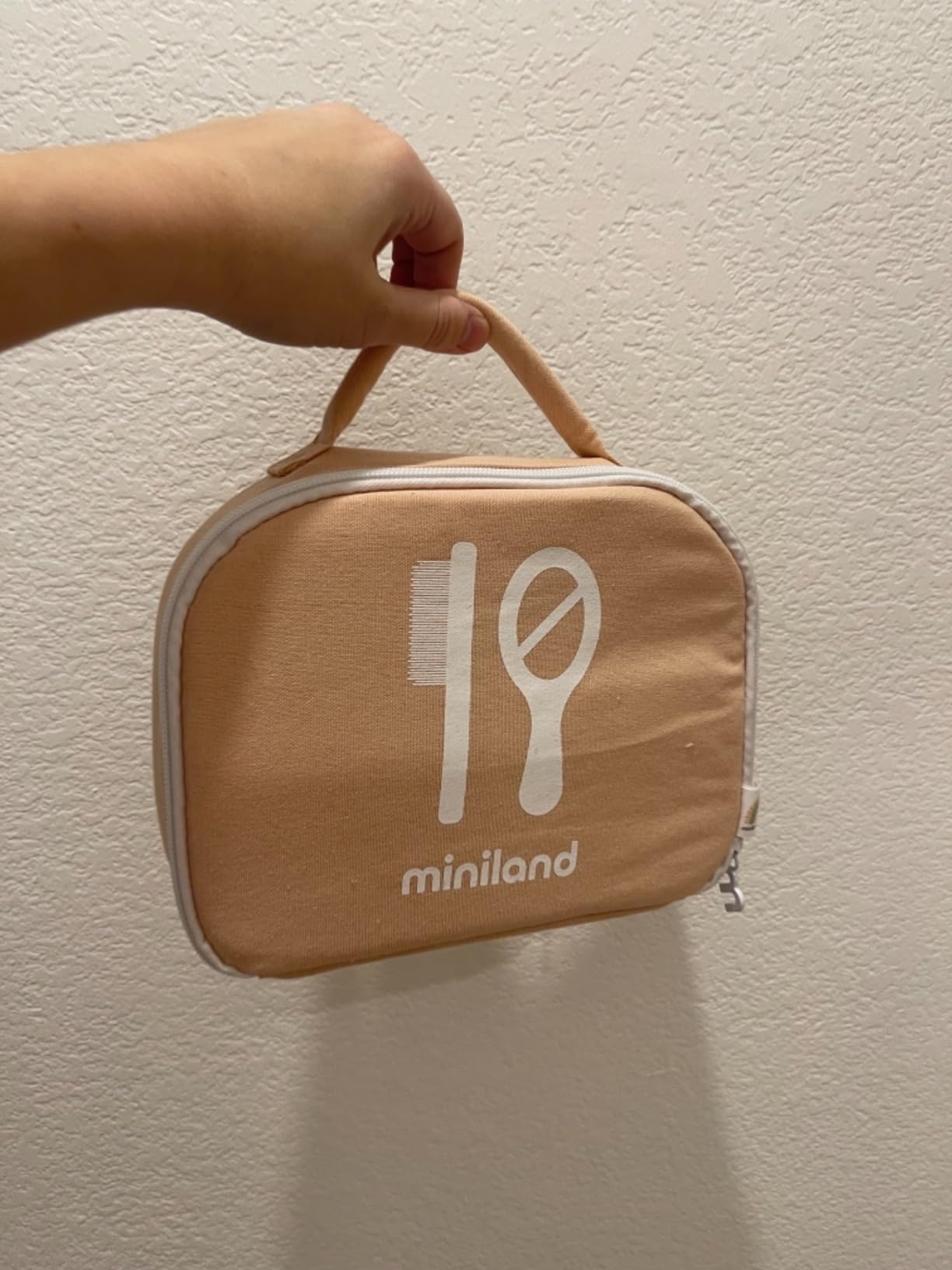 Miniland Dolls Schönheitsset Holz Puppenzubehör Koffer 7-teilig