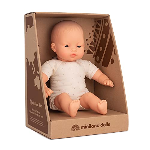 Miniland Dolls Babypuppe 32cm asiatisch Stoffkörper
