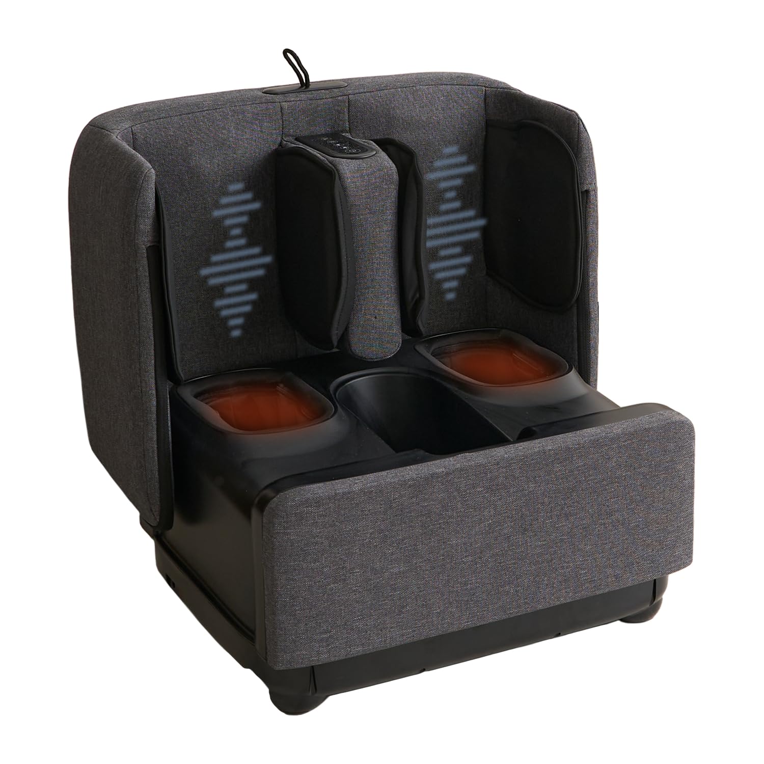 GESS PUF 3-in-1 Fußmassagegerät Shiatsu Wärme Grau
