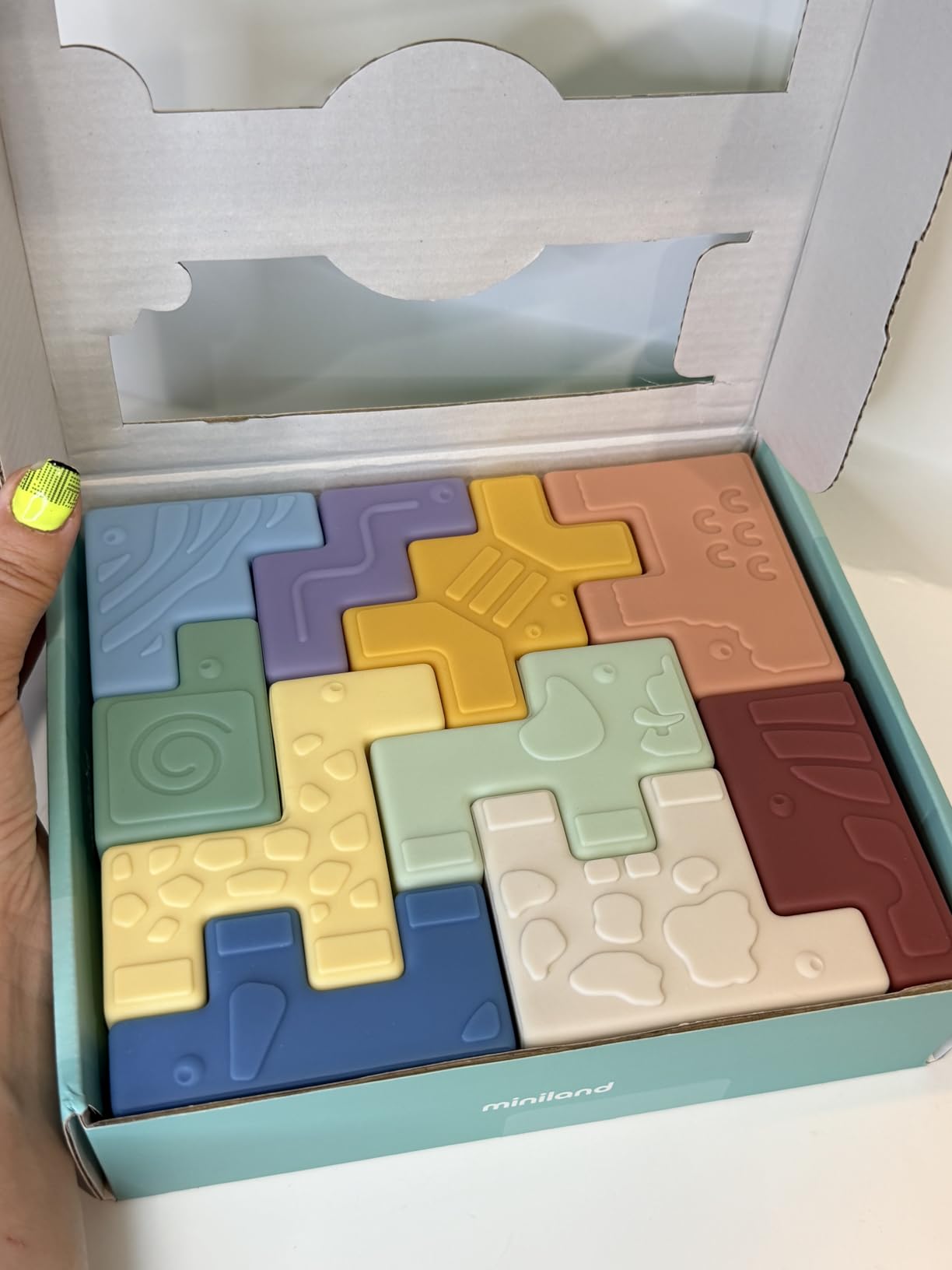 Miniland Soft Animal Blocks Steckpuzzle 10-tlg ab 18 M.