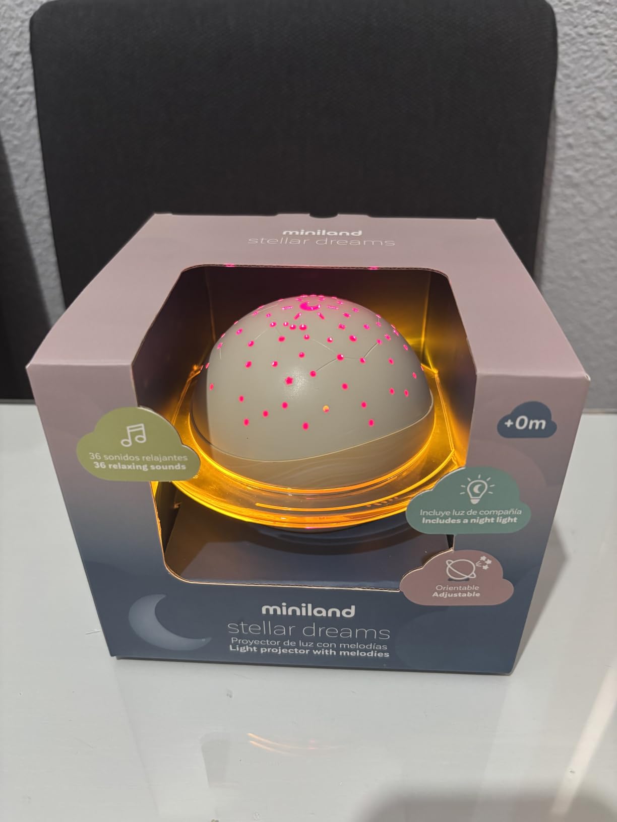 Miniland Stellar Dreams Sternprojektor Nachtlicht 36 Klänge