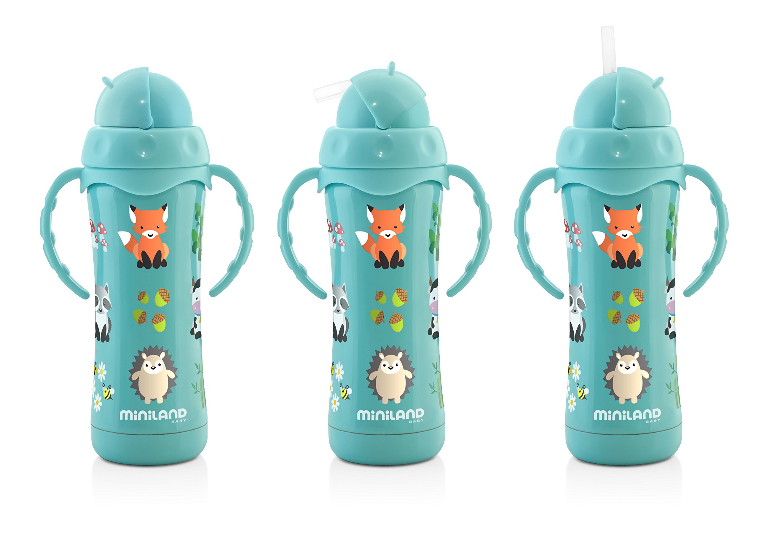 Miniland Nutrition Thermokid Aqua Trinkflasche Silber Edelstahl