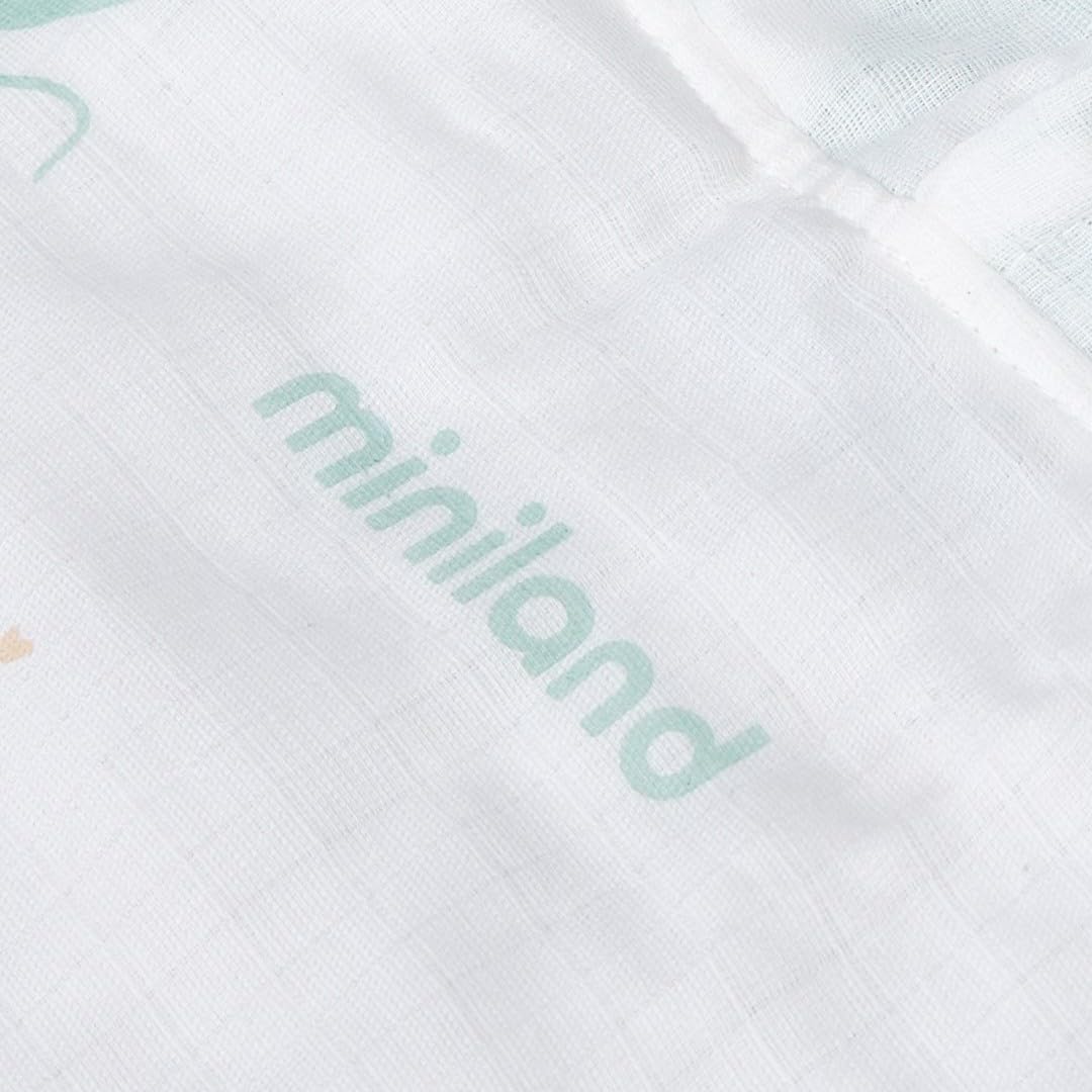 Miniland Care Baby Poncho Musselin Kapuze Badetuch
