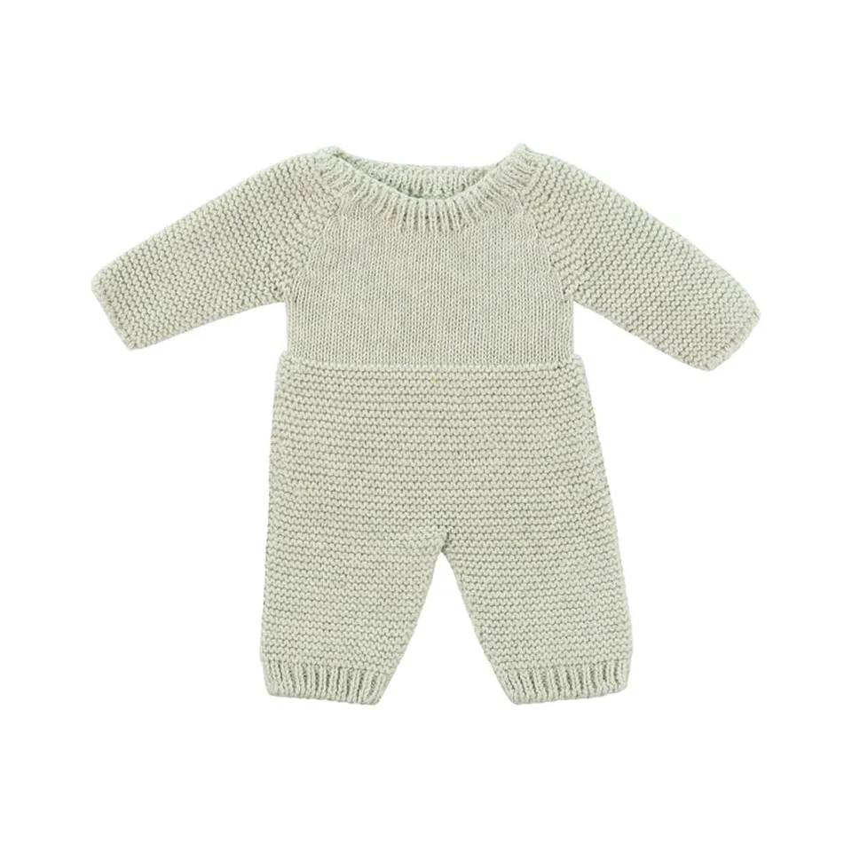 Miniland Puppenpyjama Strick grün 32 cm recycelt