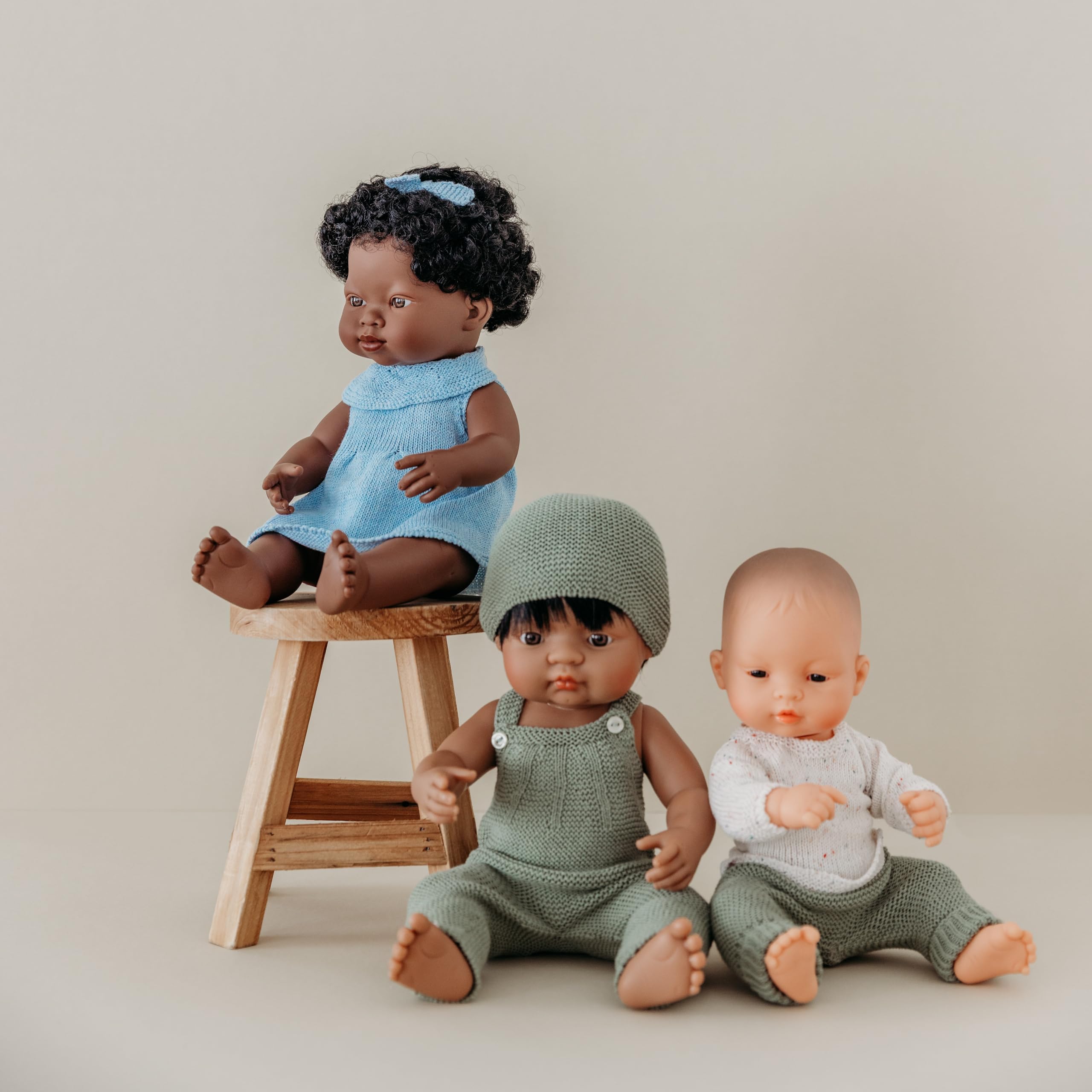 Miniland 31057 Babypuppe Südamerikanischer Junge 38 cm Puppe