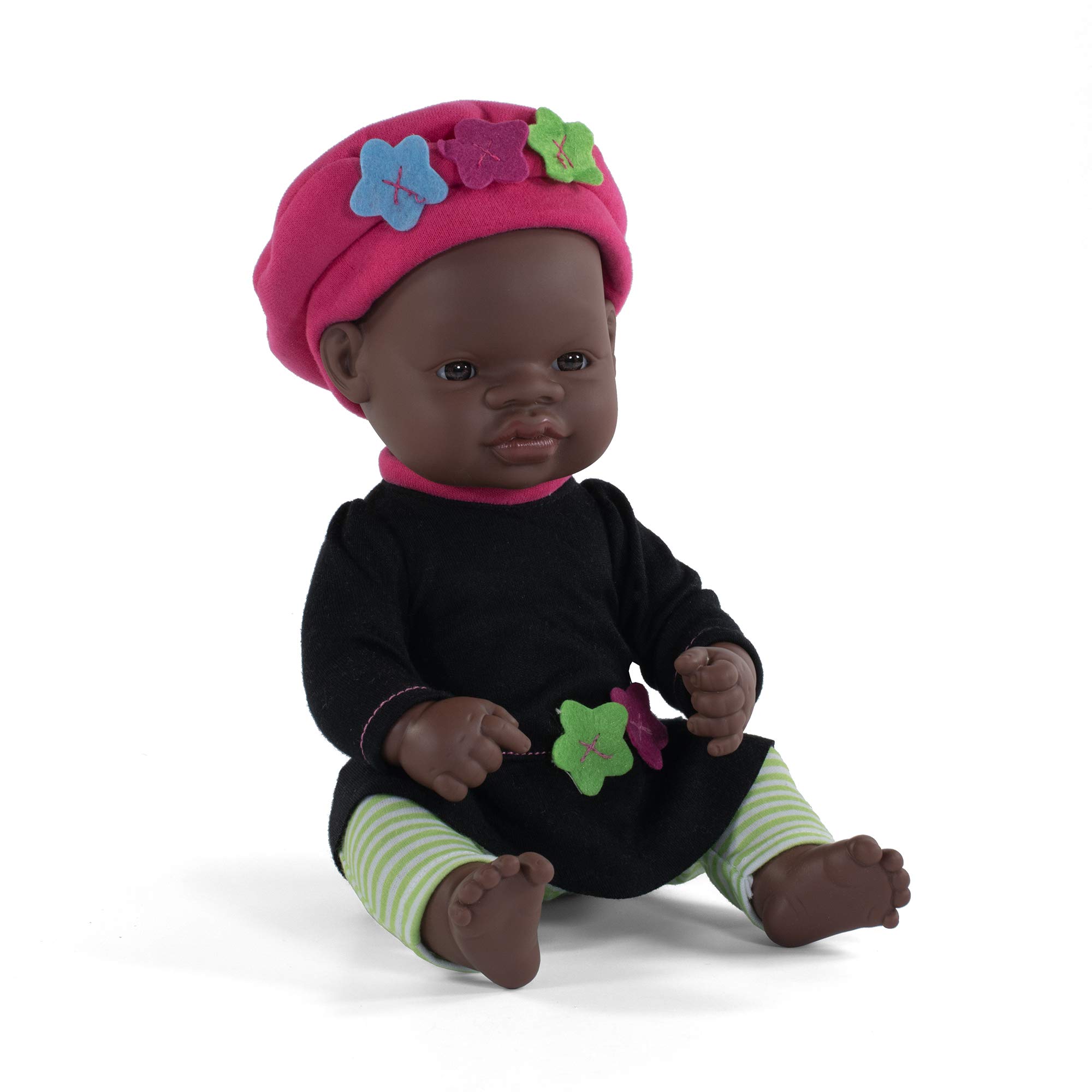 Miniland 31034 Babypuppe Afrikanisches Mädchen 32 cm