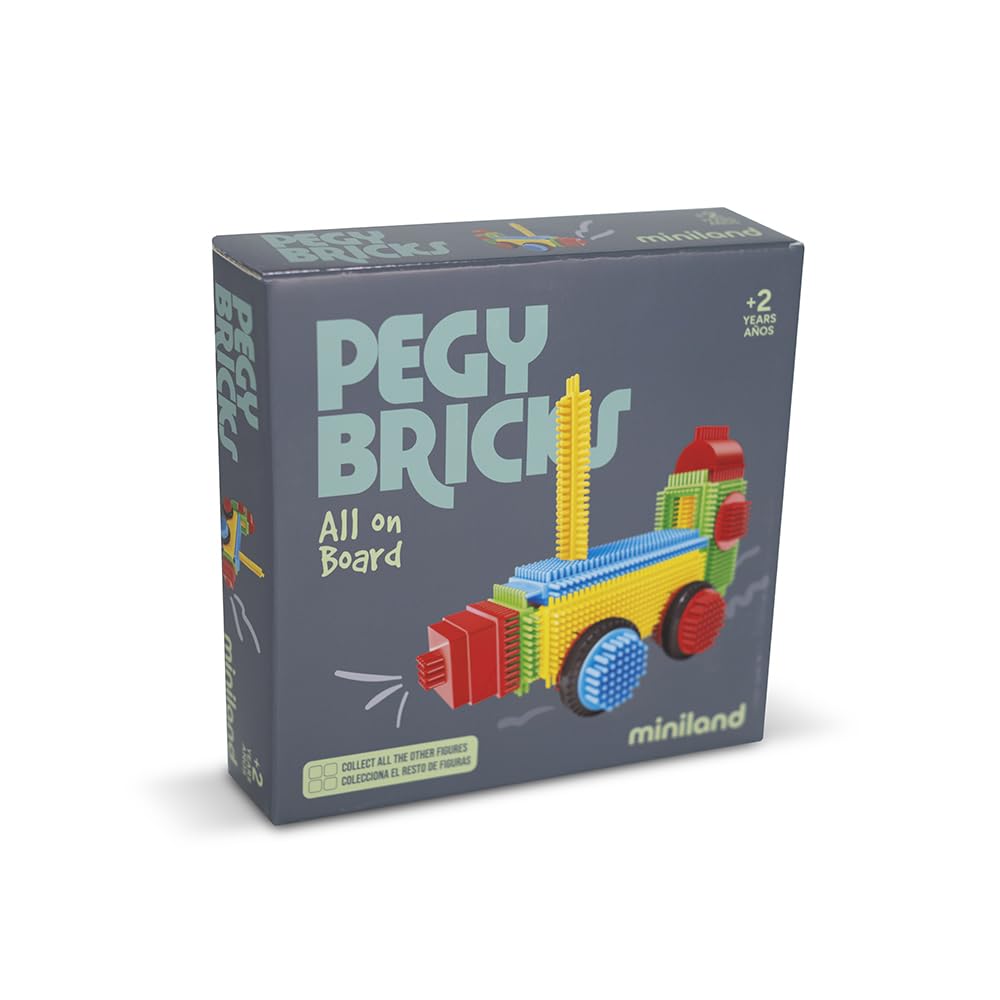 Miniland Pegy Bricks All On Board Zug Bausteine 22-teilig