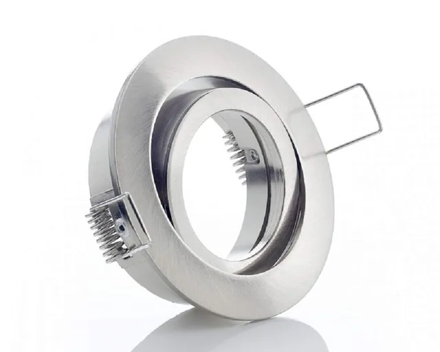 feinlux LED Einbaurahmen Einbaustrahler silber schwenkbar 10er Set GU10