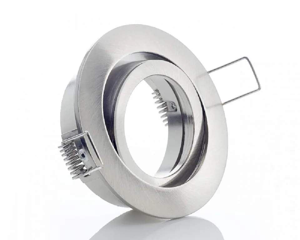 feinlux LED Einbaurahmen Einbaustrahler silber schwenkbar 10er Set GU10