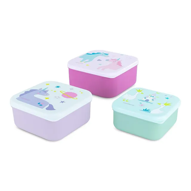 Miniland Nutrition Brotdosen 3er Fantasy BPA-frei