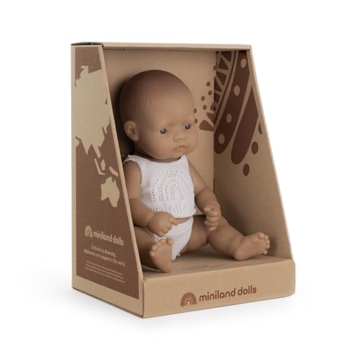 Miniland Dolls Babypuppe Junge 32 cm lateinamerikanisch Vinyl