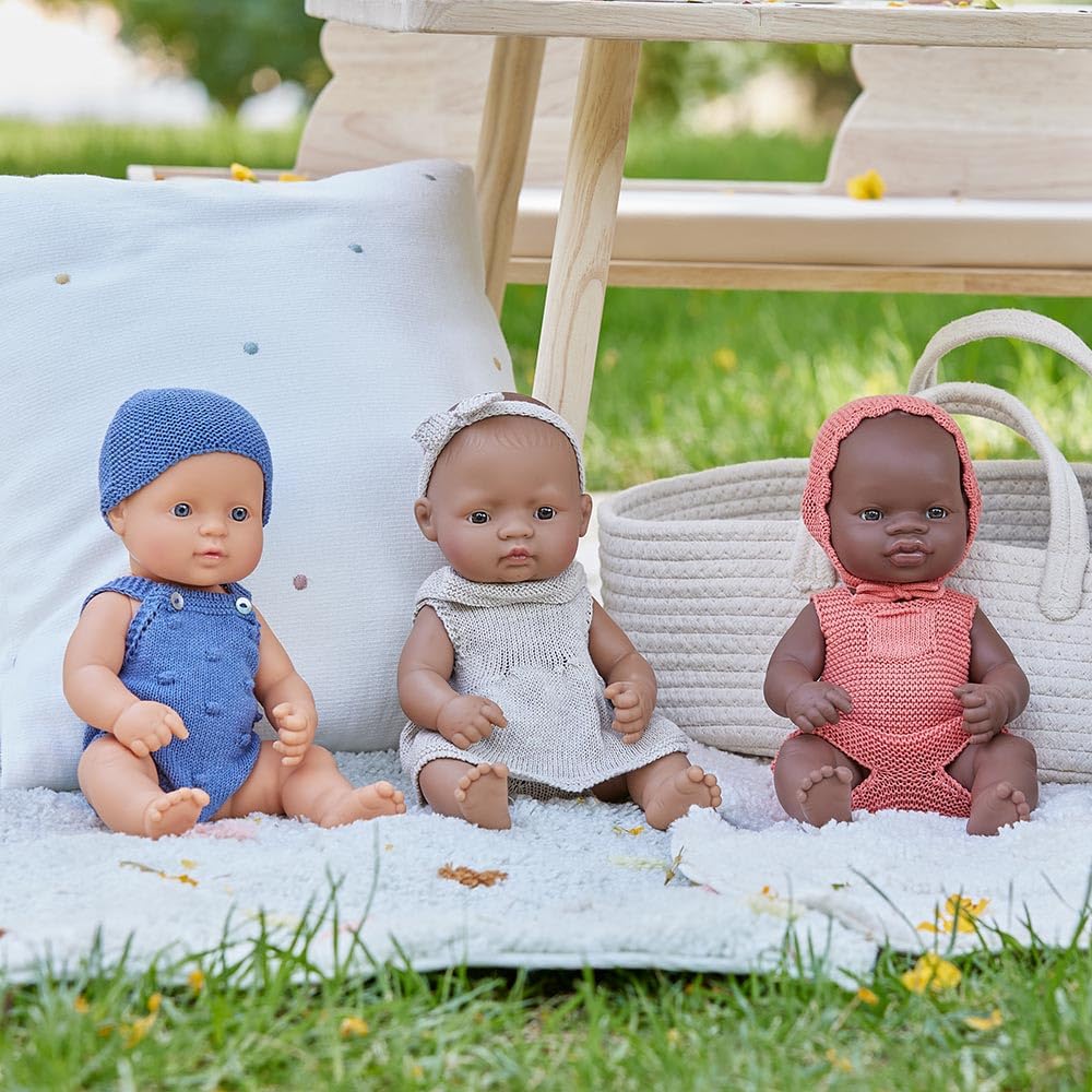 Miniland Dolls 31354 Babypuppe Mädchen 32 cm afrikanisch