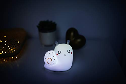 Miniland Cosy Dreamer Nachtlicht Schnecke USB weiß mit Sound
