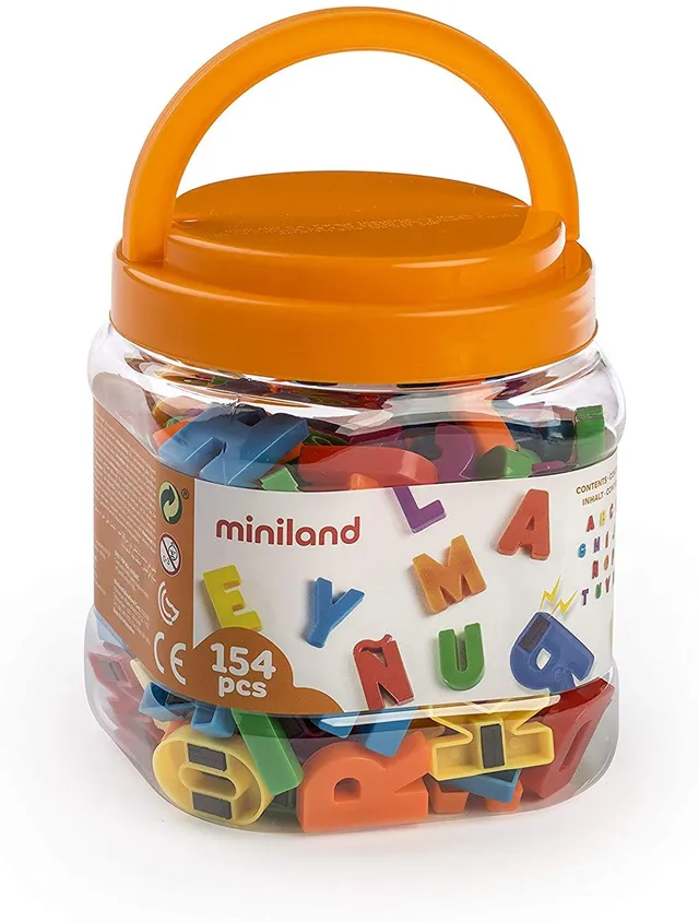 Miniland Magnetische Grossbuchstaben 154 Stück Lernspiel Sprache