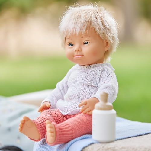Miniland Dolls Babypuppe Junge Down Syndrom 38cm Vinyl europäisch