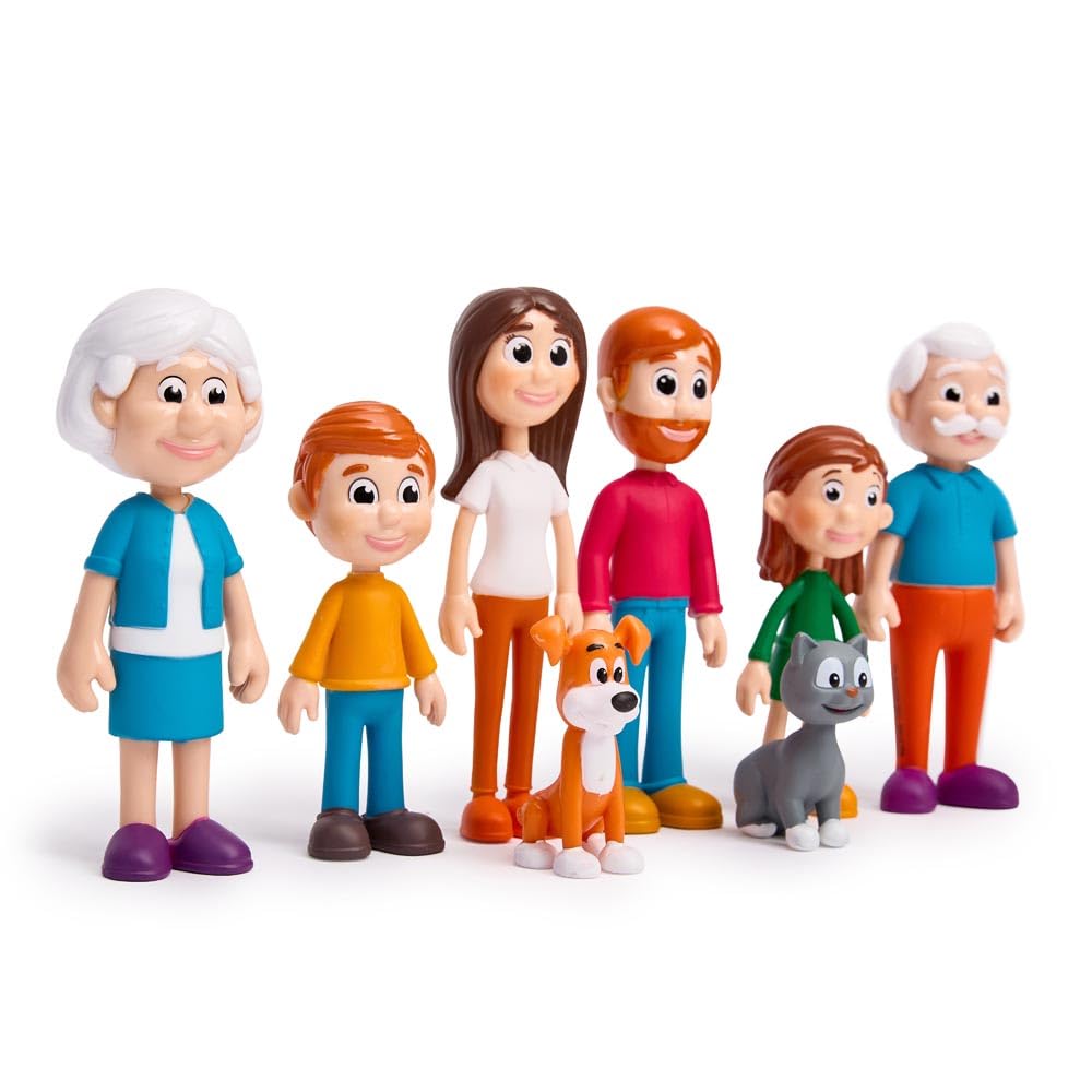 Miniland SEL Familie helle Haut Figuren-Set 8-teilig