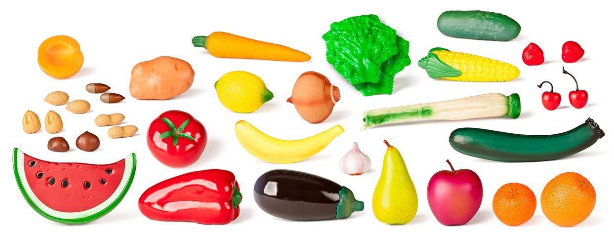 Miniland 30811 Spielessen Obst Gemüse Nüsse 35 Teile