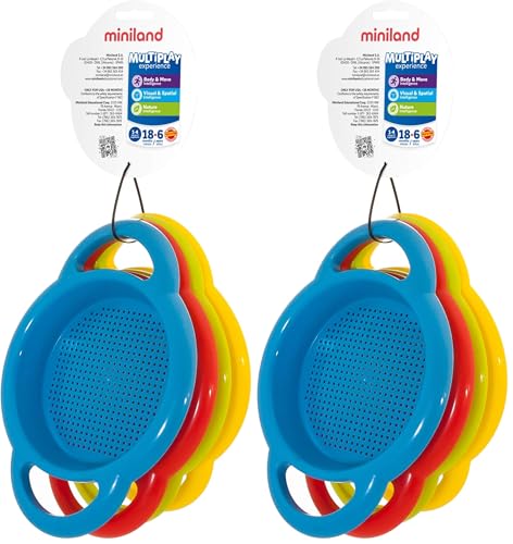 Miniland Spezial-Siebe Sandspielzeug 19 cm 2er-Set Größe M