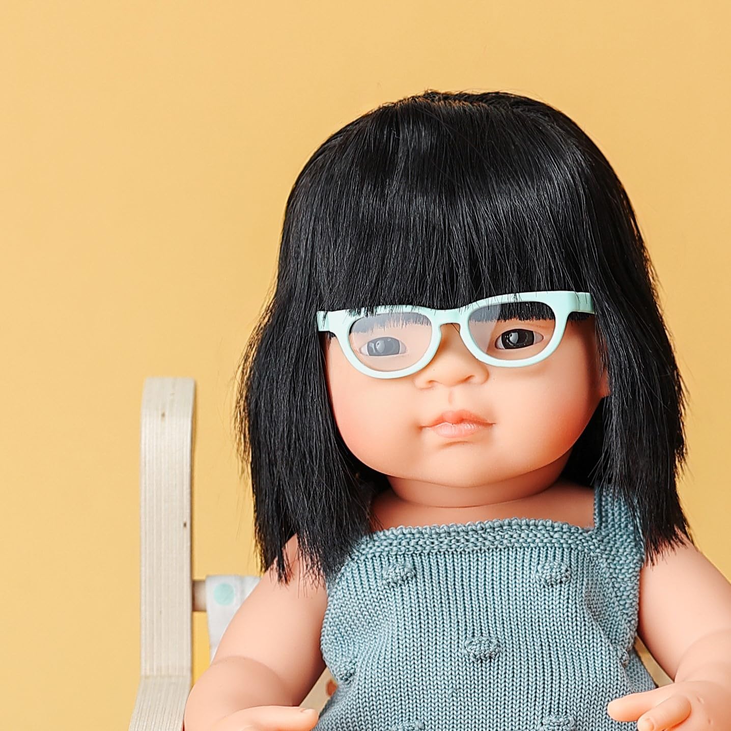 Miniland Dolls Brille 38cm Puppenbrille türkis flexibel