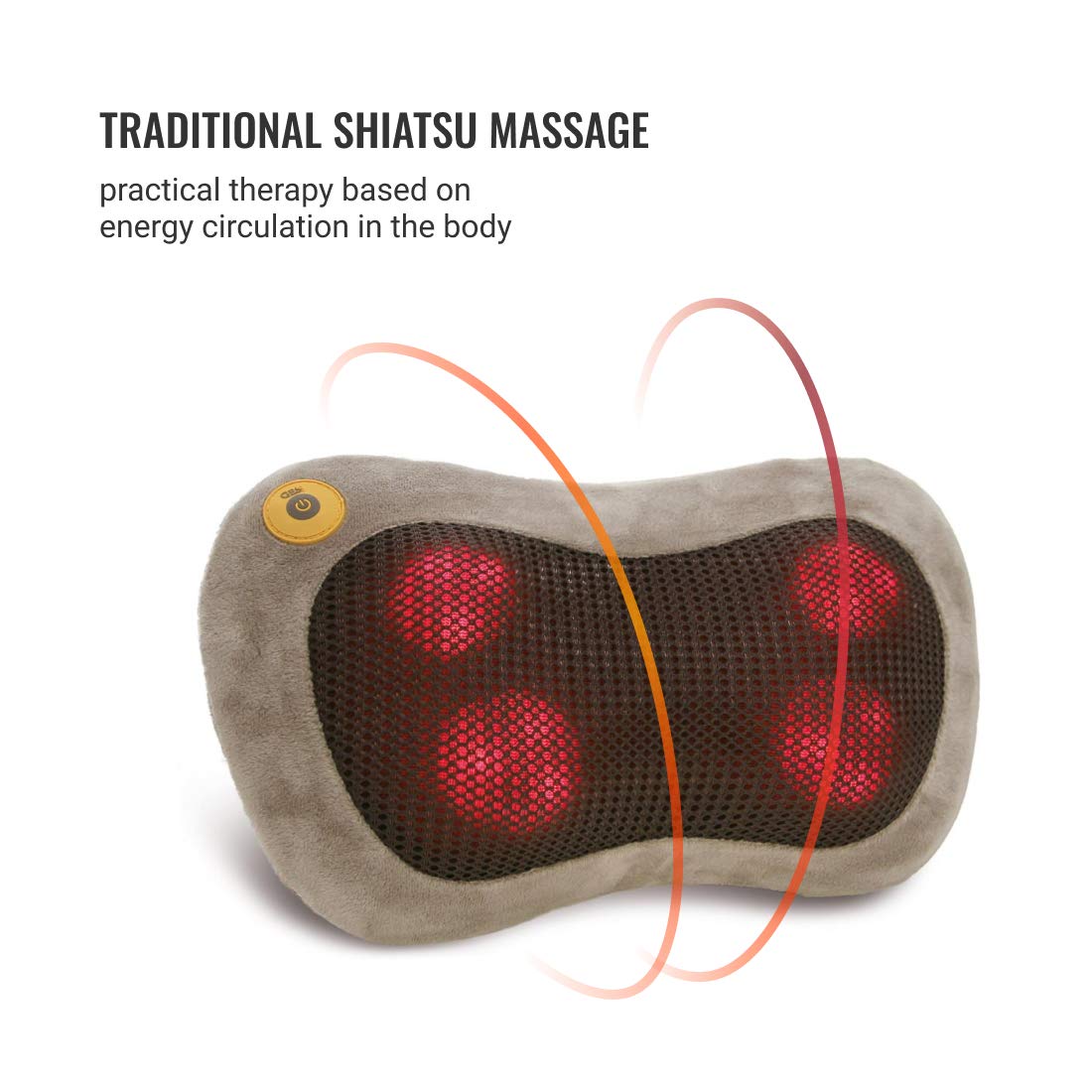 Gess Shiatsu Massagekissen Wärme Nacken Rücken 30W