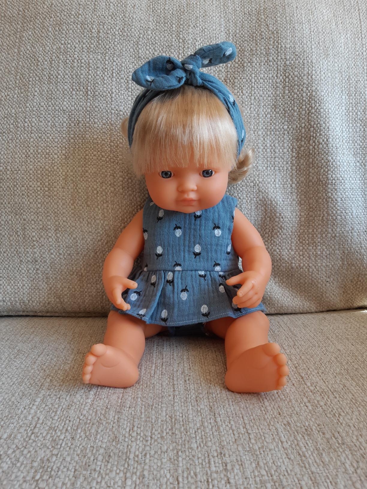 Miniland Babypuppe europäisches Mädchen 38cm Vinyl