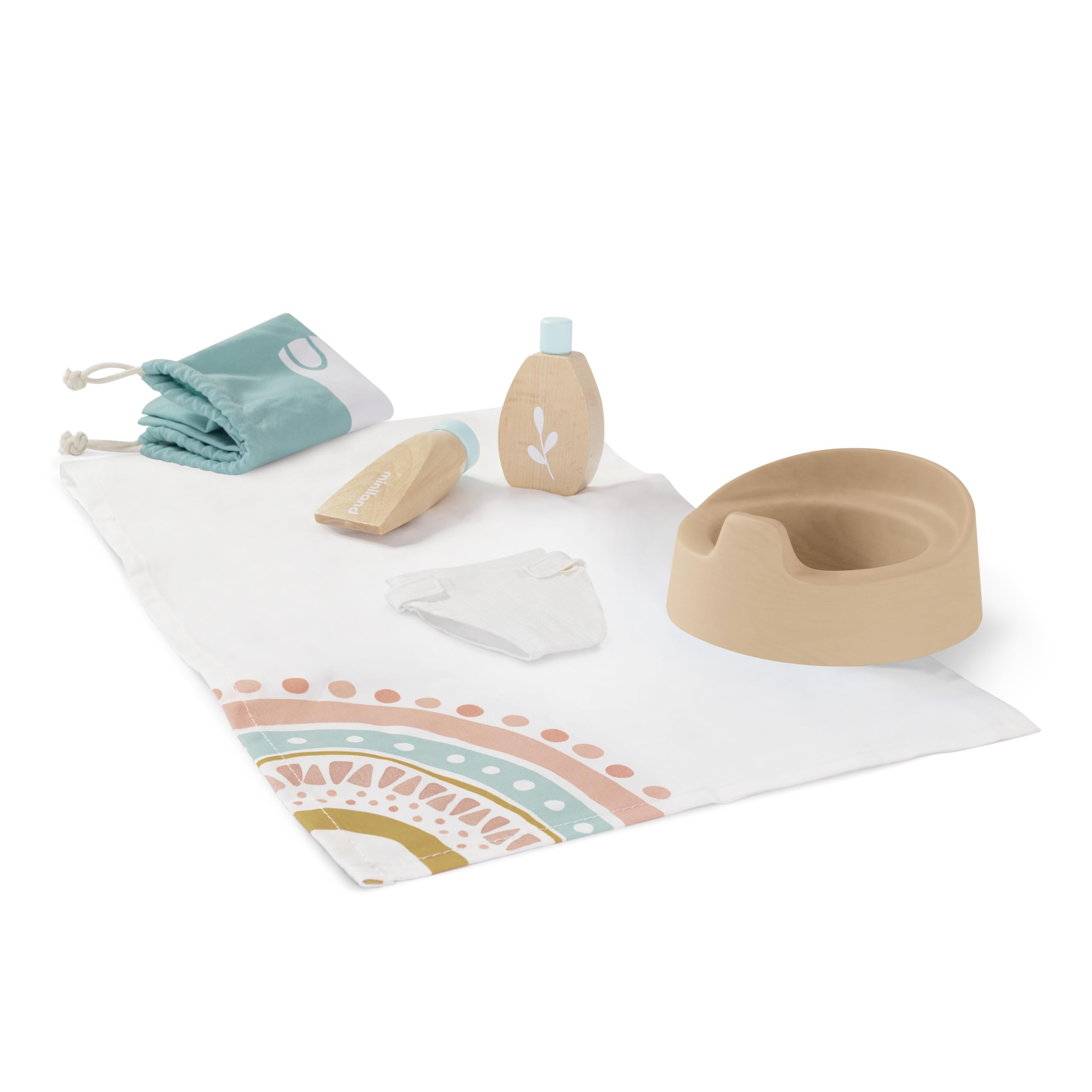 Miniland Dolls Hygiene Set 94061 Puppenzubehör Holz
