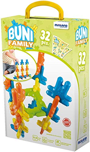 Miniland Buni Bauspiel 32 Teile bunt 8 cm Kleinkinder