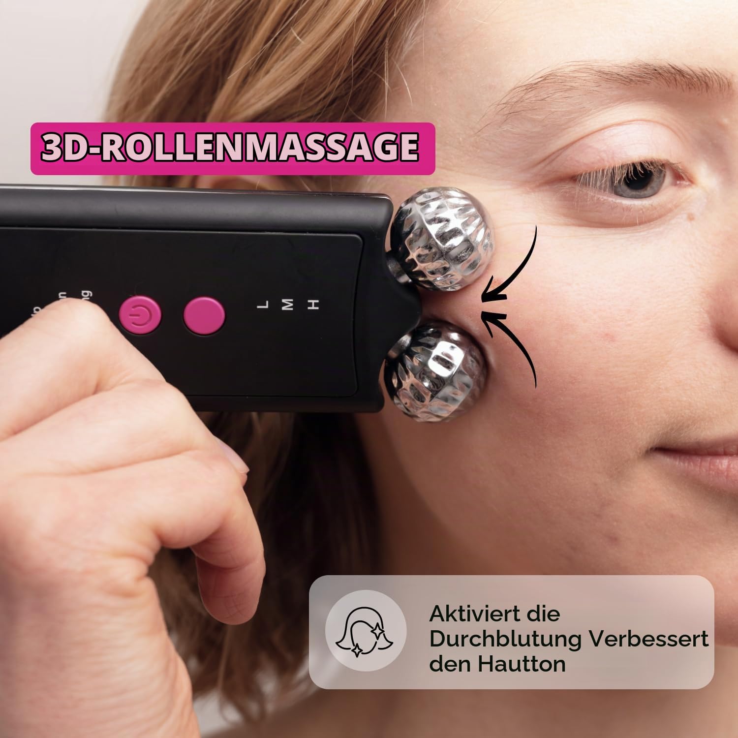 Gess Mamba Skin Scrubber Porenreiniger Schwarz-Pink Ultraschall