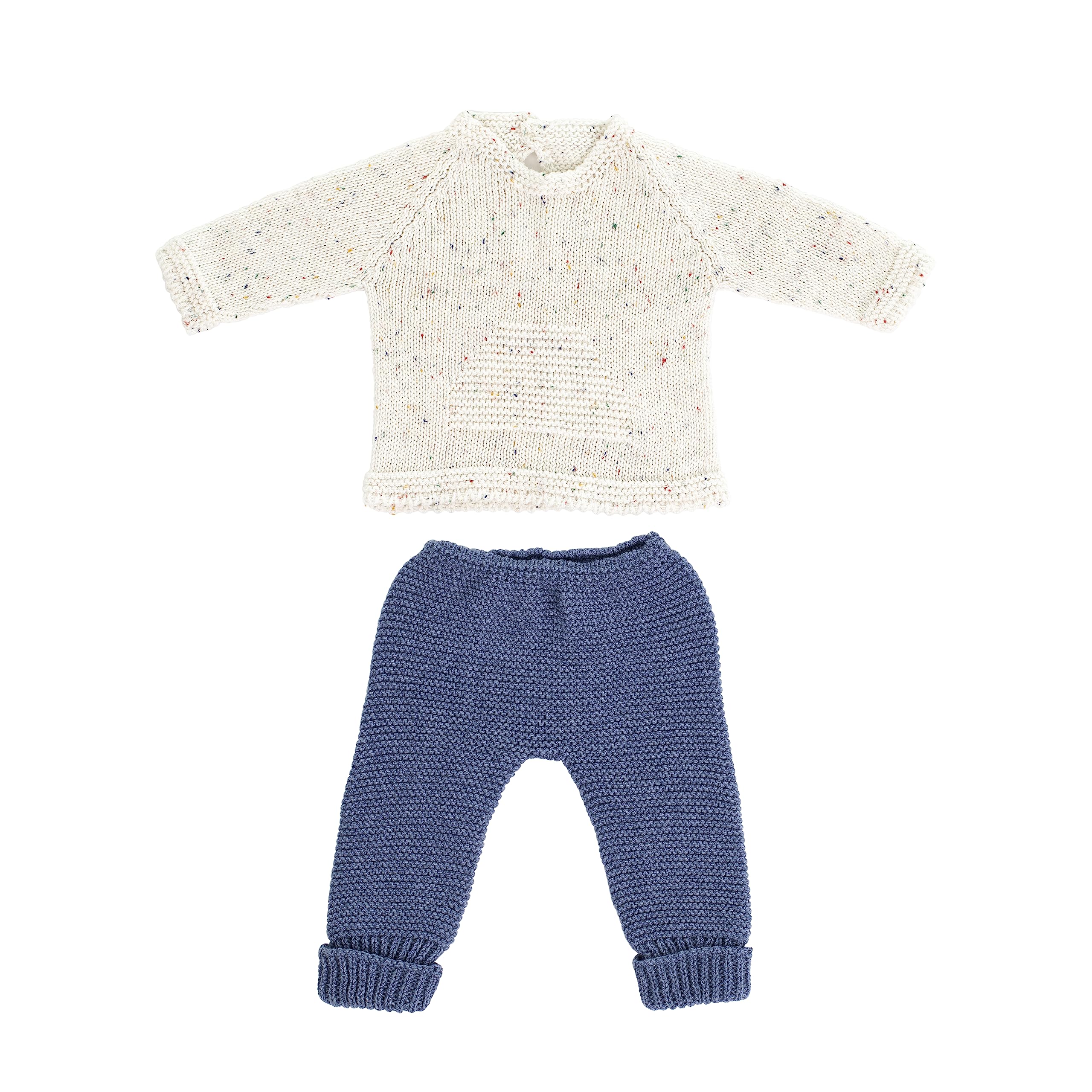 Miniland Dolls Strickset beige-blau Puppenkleidung 40cm