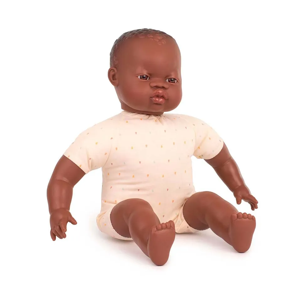 Miniland Babypuppe 40cm afrikanisch weicher Stoffkörper Vanilleduft