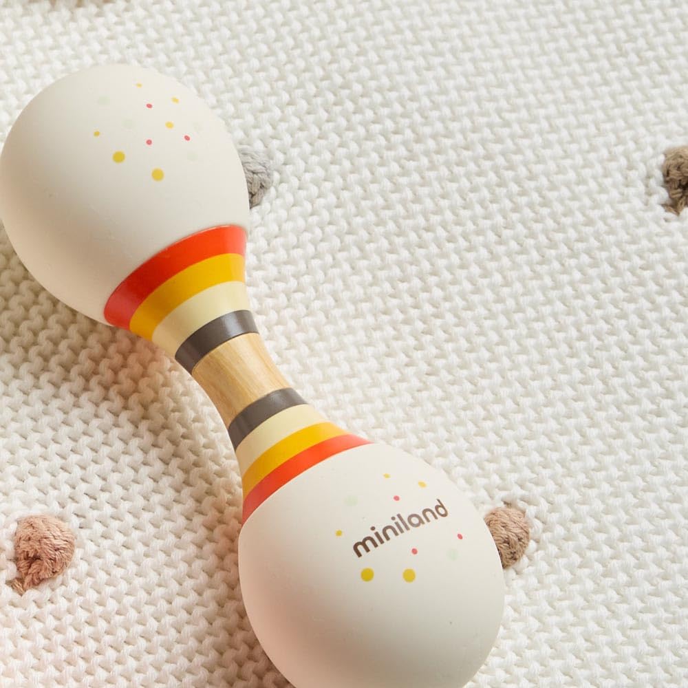 Miniland Soft Duo Rattle Baby Rassel Silikon ab 0 Monaten