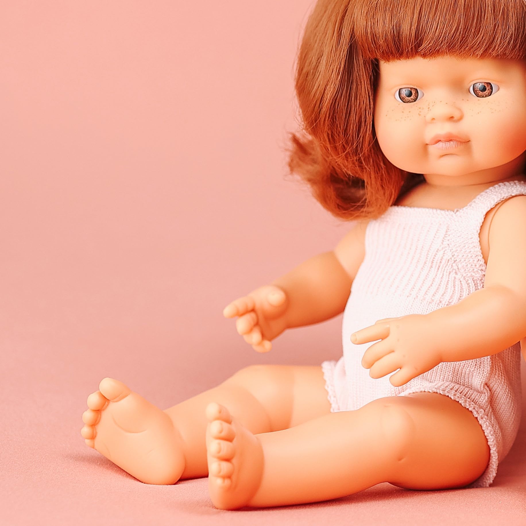 Miniland Dolls Babypuppe 38cm rothaariges Mädchen Vanilleduft