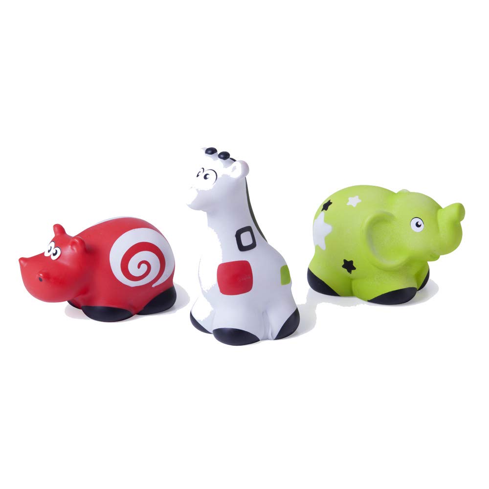 Miniland First Senses Pettinos Baby Spieltiere 3er Set Badewanne