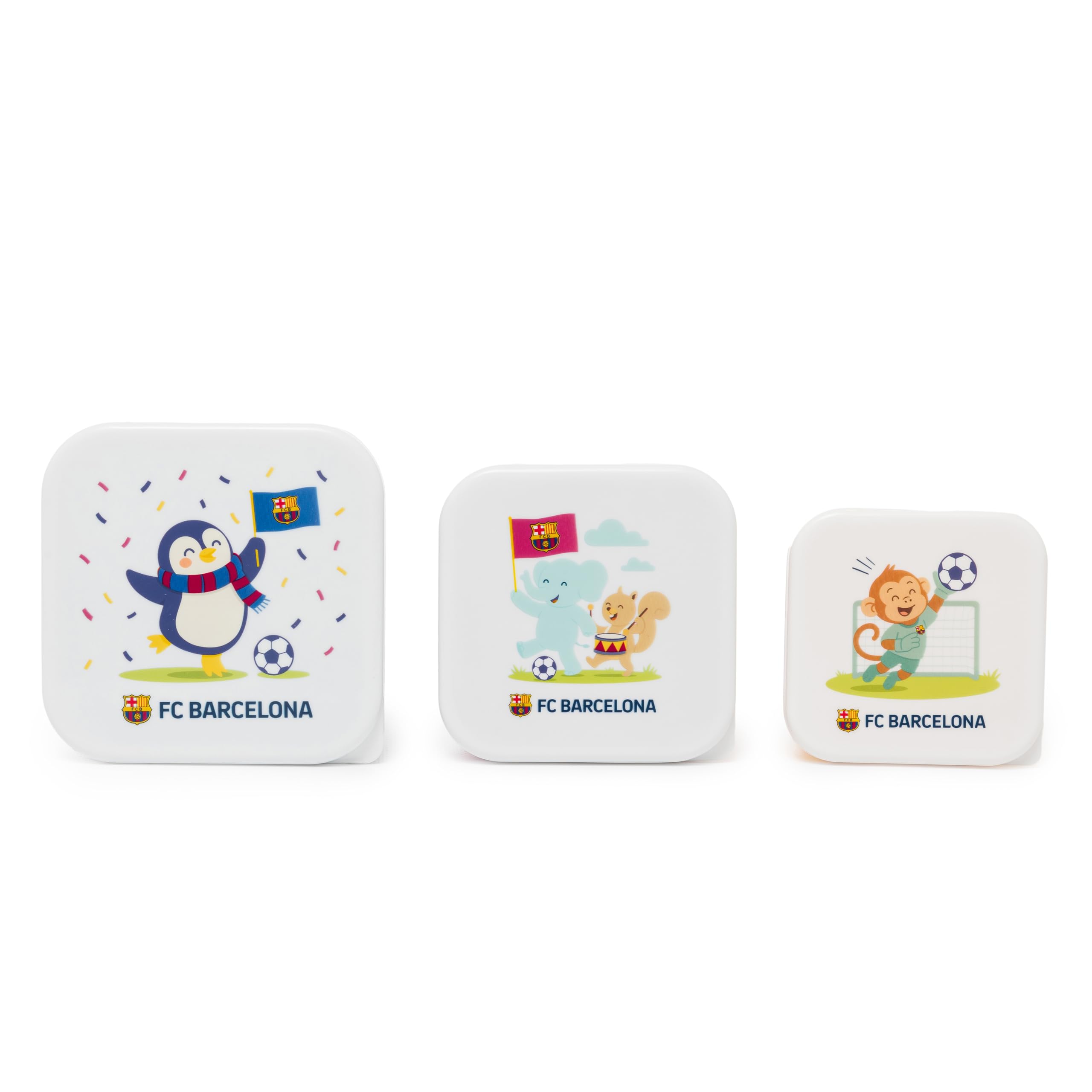 Miniland FC Barcelona Snackbox Set 3 Lunchboxen BPA-frei