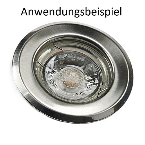 feinlux LED Einbaurahmen Einbaustrahler Silber rund GU10